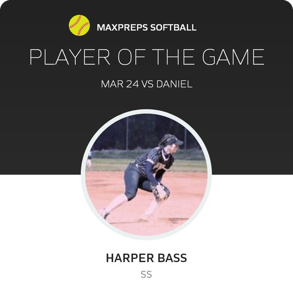 #2 Harper Bass Player of the Game badge