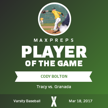 #8 Cody Bolton Player of the Game badge