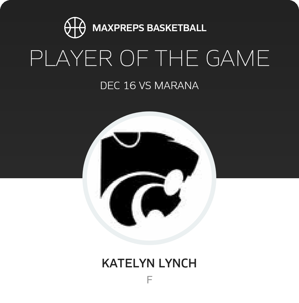 #24 Katelyn Lynch Player of the Game badge