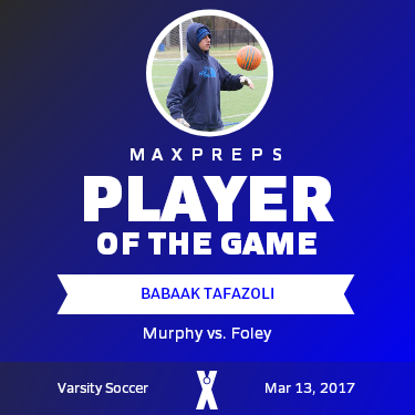 Babaak Tafazoli Player of the Game badge
