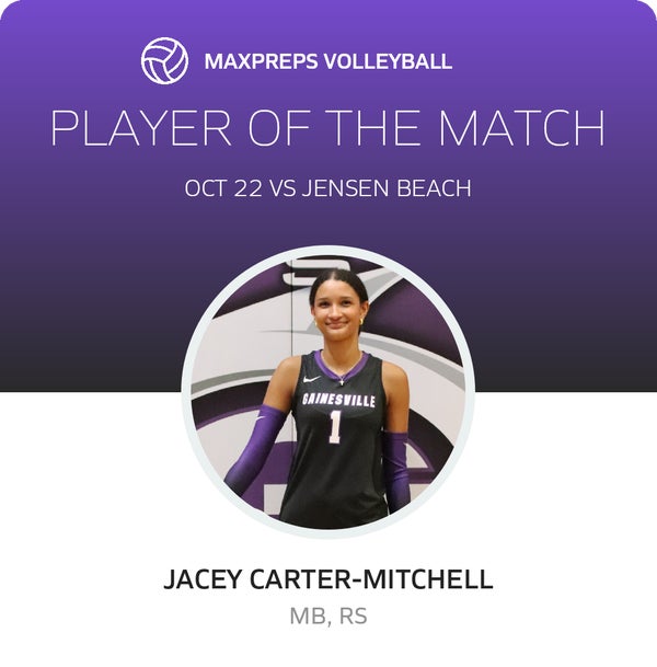 #1 J. Carter-Mitchell Player of the Game badge