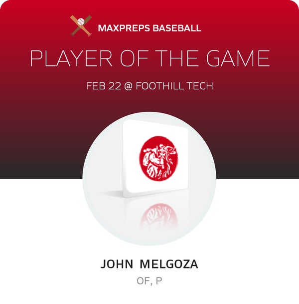 #43 John Melgoza Player of the Game badge