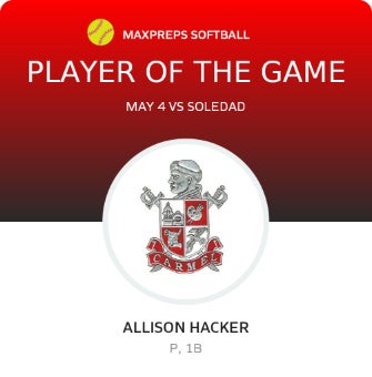 #22 Allison Hacker Player of the Game badge