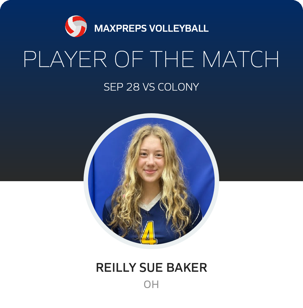#4 Reilly sue Baker Player of the Game badge