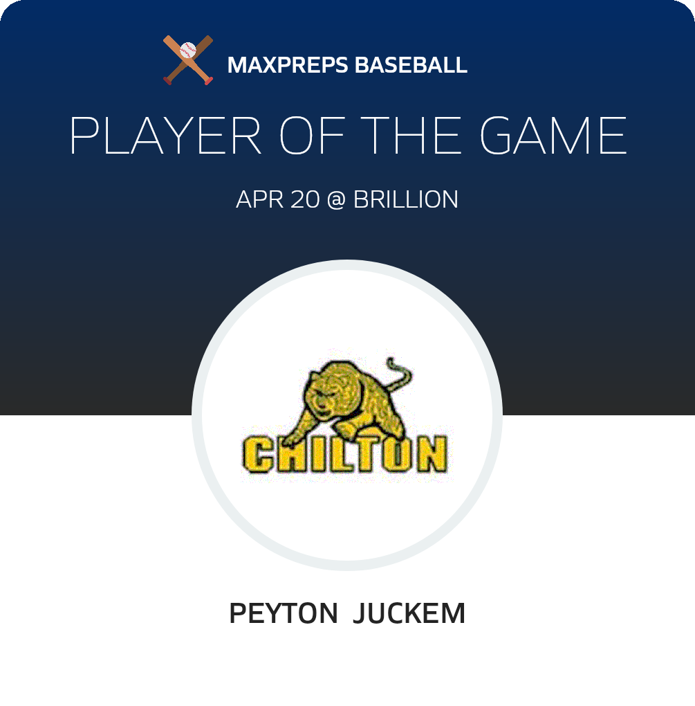 #21 Peyton  Juckem Player of the Game badge