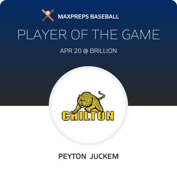 #21 Peyton Juckem Player of the Game badge