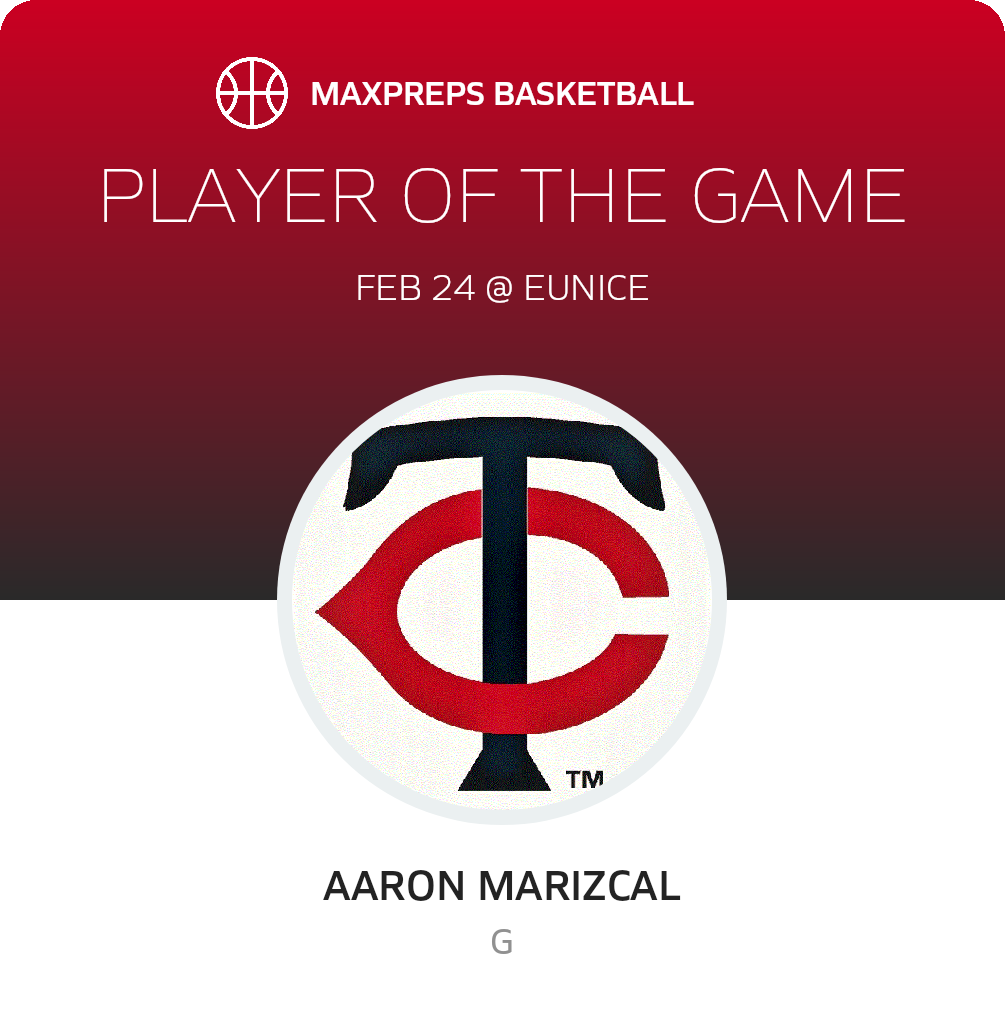 #1 Aaron Marizcal Player of the Game badge