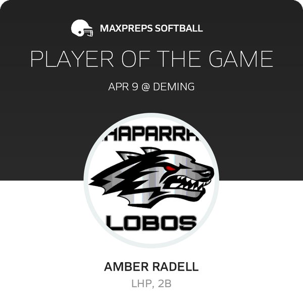 #10 Amber Radell Player of the Game badge