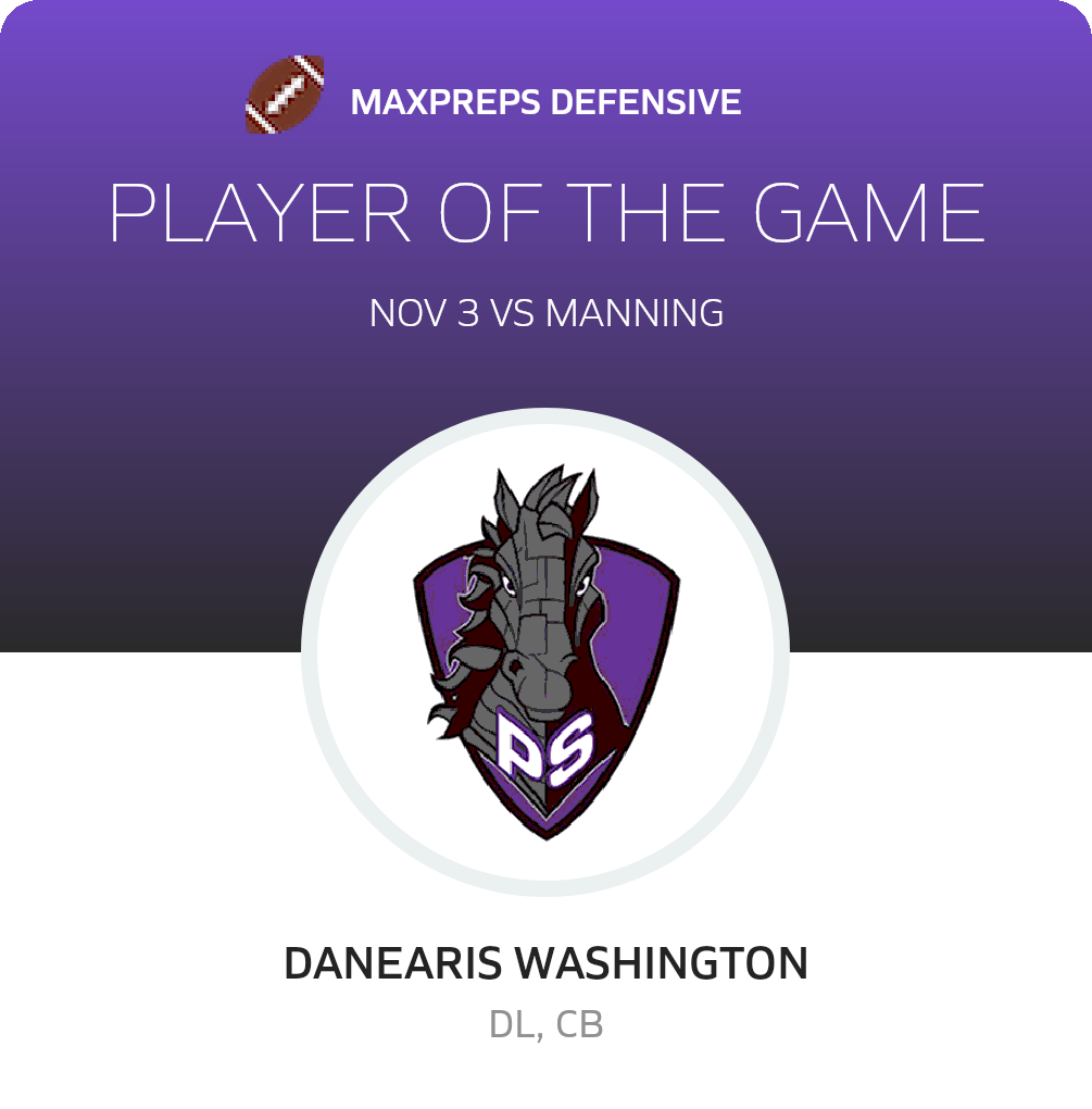 #11 Danearis Washington Player of the Game badge