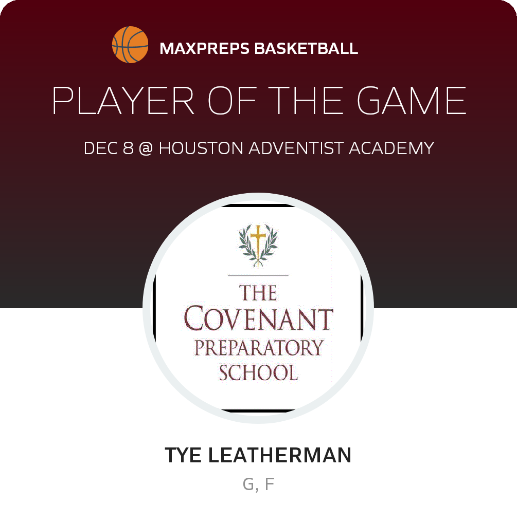 #33 Tye Leatherman Player of the Game badge