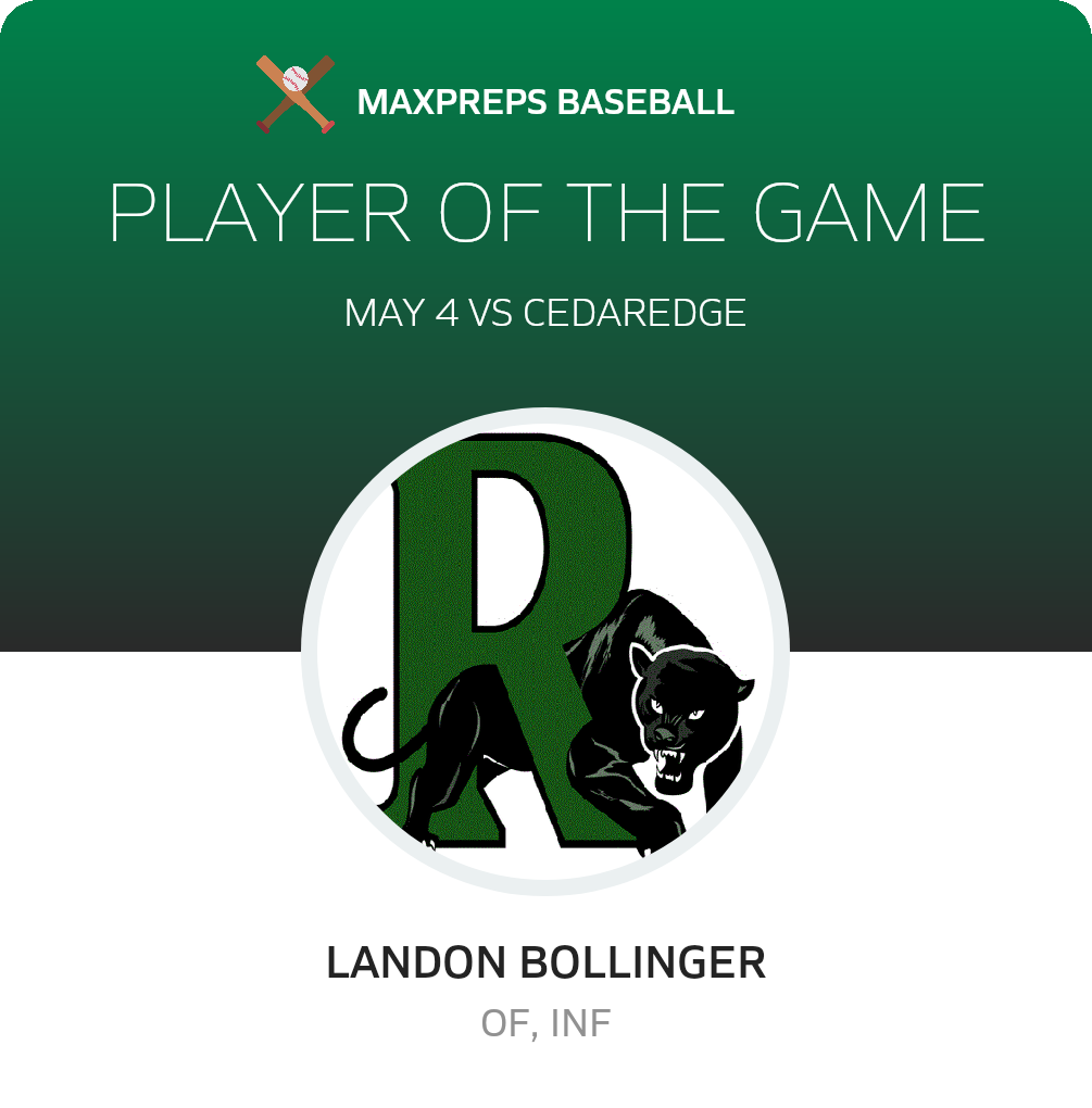 #10 Landon Bollinger Player of the Game badge