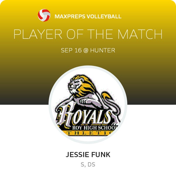 #16 Jessie Funk Player of the Game badge