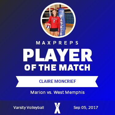 #2 Claire Moncrief Player of the Game badge