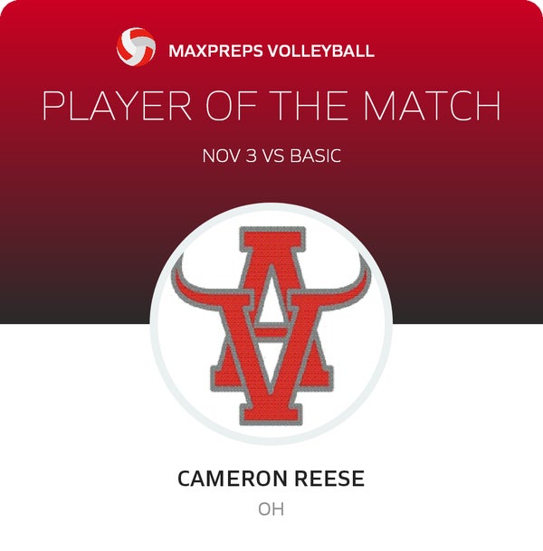 #12 Cameron Reese Player of the Game badge