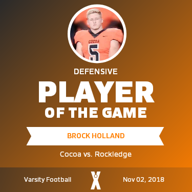 #5 Brock Holland Player of the Game badge