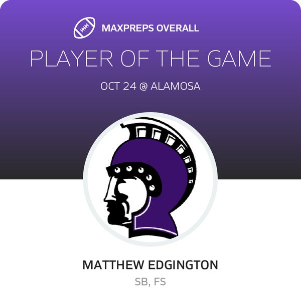 #28 Matthew Edgington Player of the Game badge