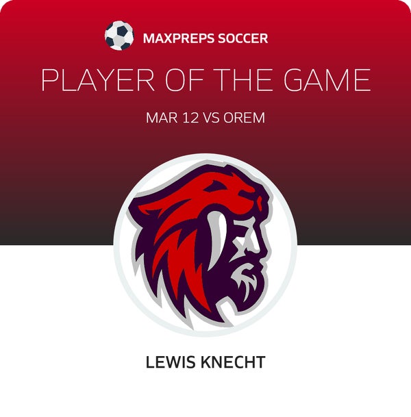 #7 Lewis Knecht Player of the Game badge