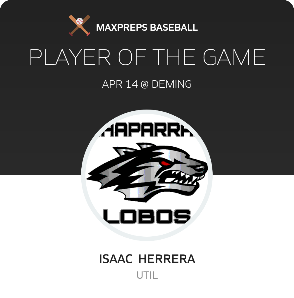 Isaac  Herrera Player of the Game badge