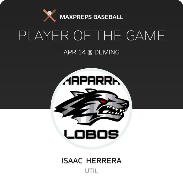 Isaac Herrera Player of the Game badge