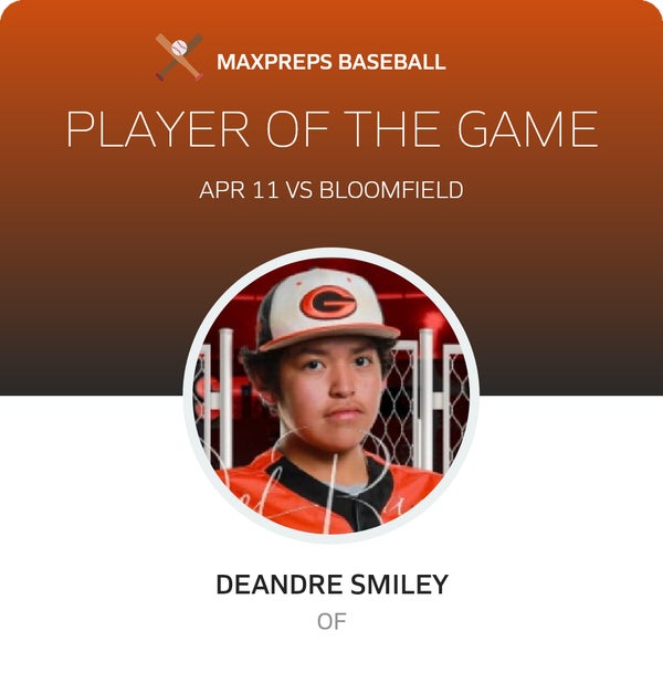 #27 DeAndre Smiley Player of the Game badge