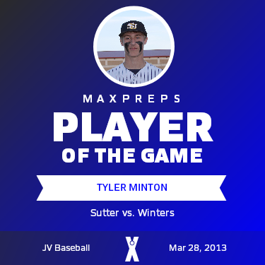 #5 Tyler Minton Player of the Game badge