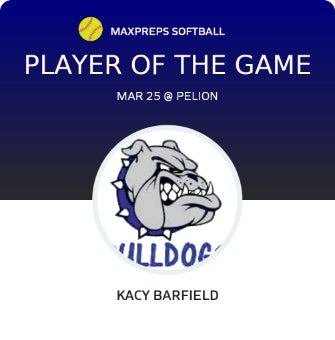 #4 Kacy Barfield Player of the Game badge