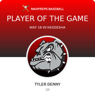 #3 Tyler Denny Player of the Game badge