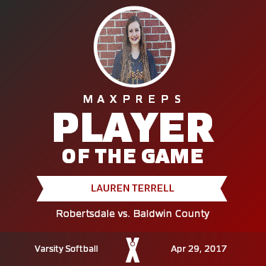#13 Lauren Terrell Player of the Game badge