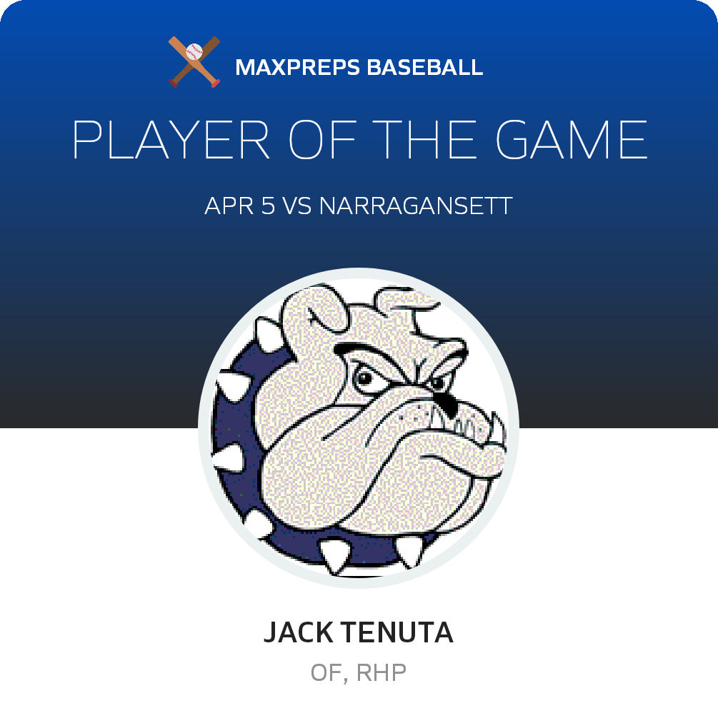 #22 Jack Tenuta Player of the Game badge