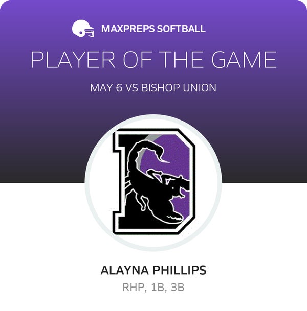 #44 Alayna Phillips Player of the Game badge