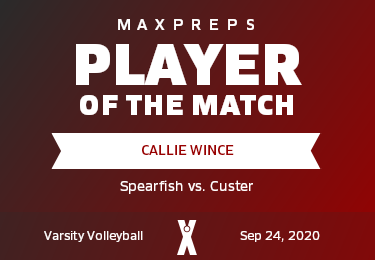 #9 Callie Wince Player of the Game badge