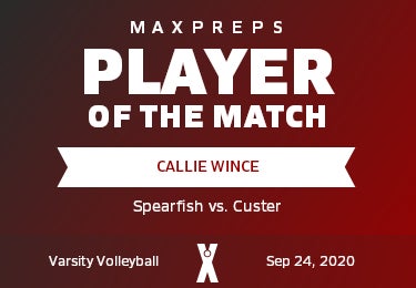 #9 Callie Wince Player of the Game badge