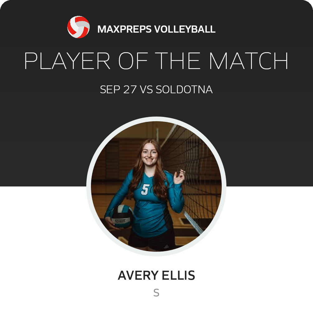 #5 Avery Ellis Player of the Game badge