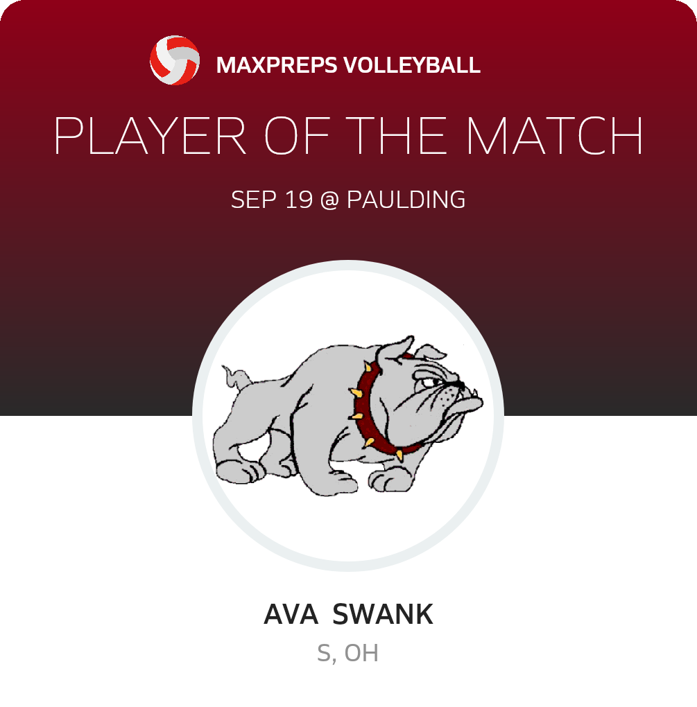 #8 Ava  Swank Player of the Game badge