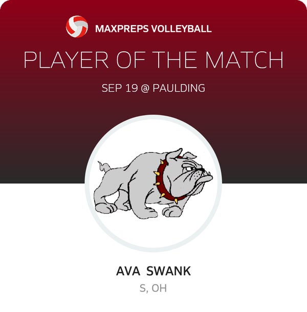 #8 Ava Swank Player of the Game badge