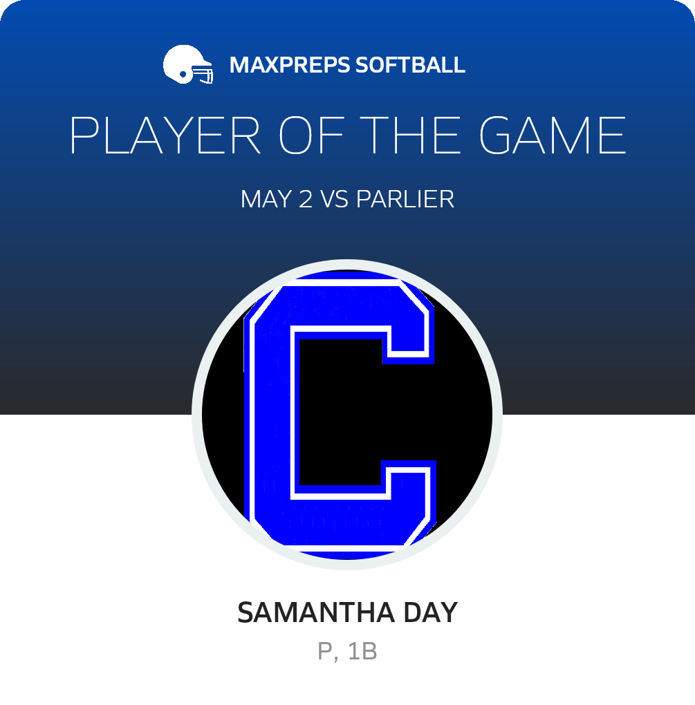 #19 Samantha Day Player of the Game badge
