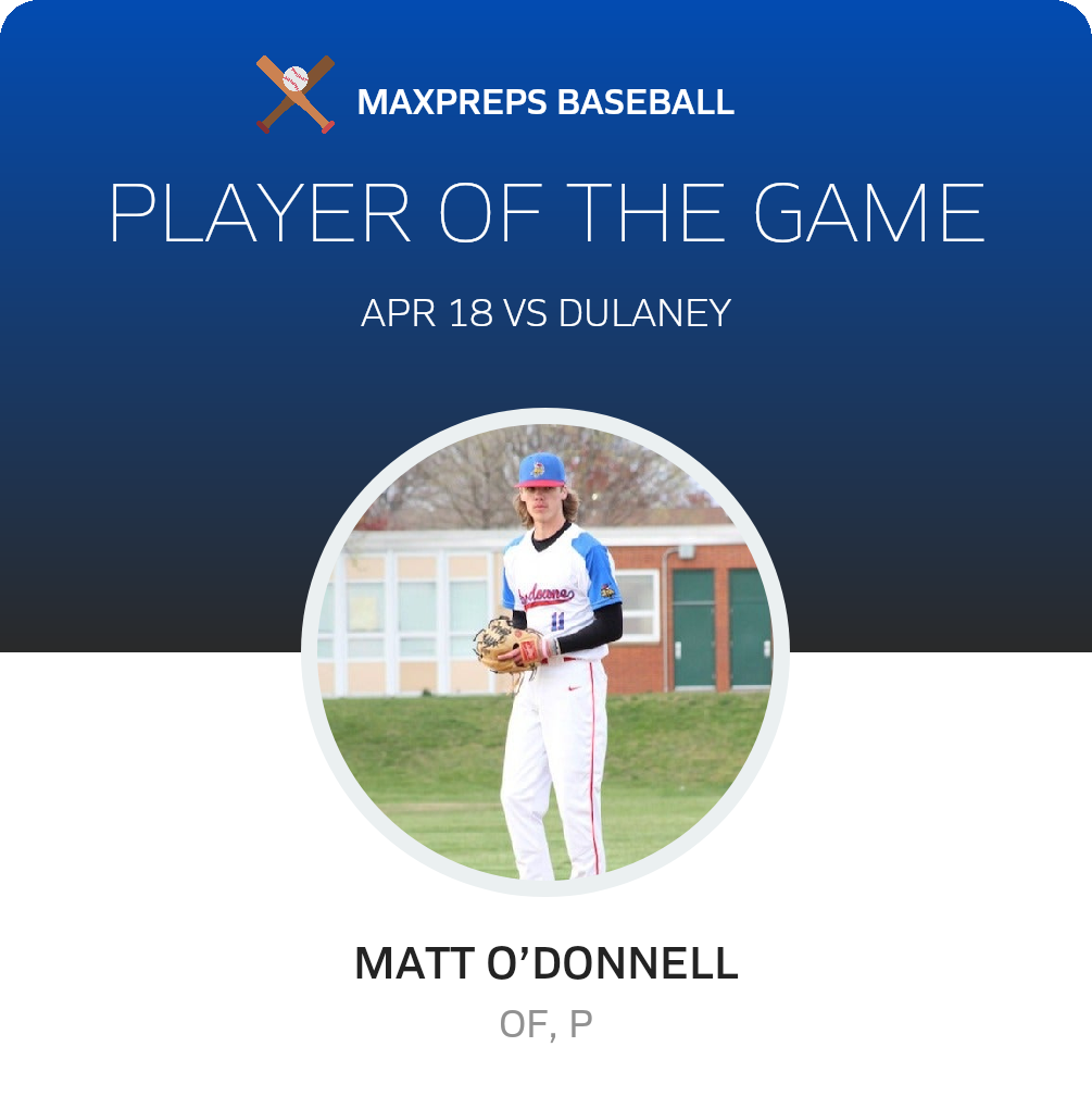 #11 Matt O’Donnell Player of the Game badge