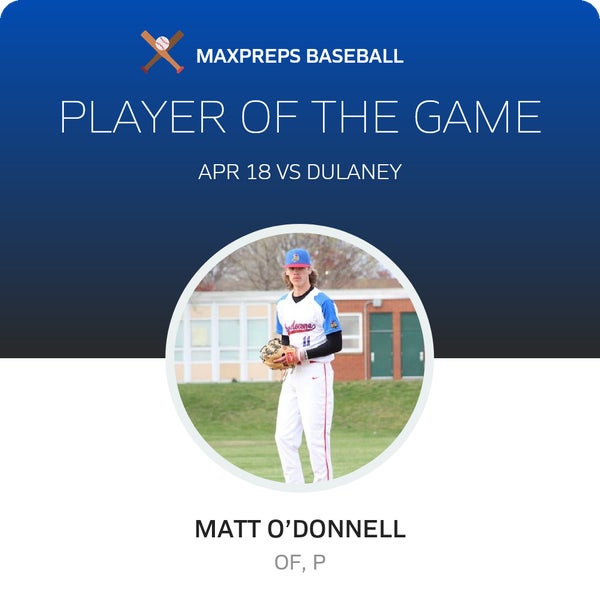 #11 Matt O’Donnell Player of the Game badge
