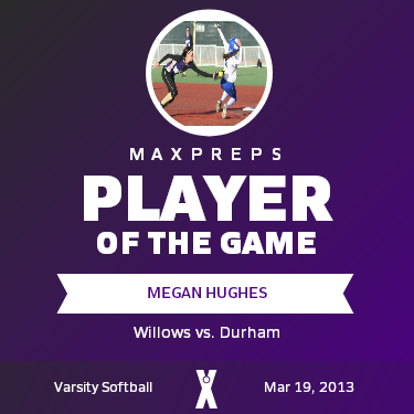 #1 Megan Hughes Player of the Game badge