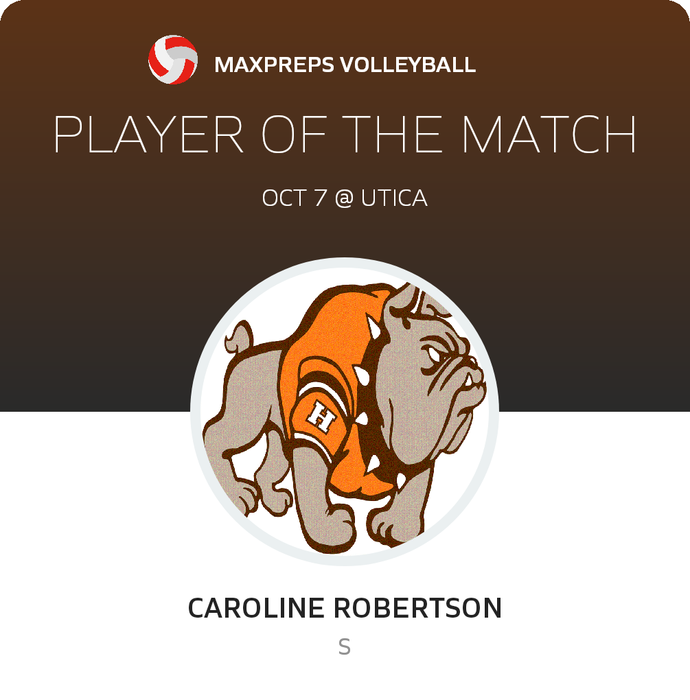 #8 Caroline Robertson Player of the Game badge