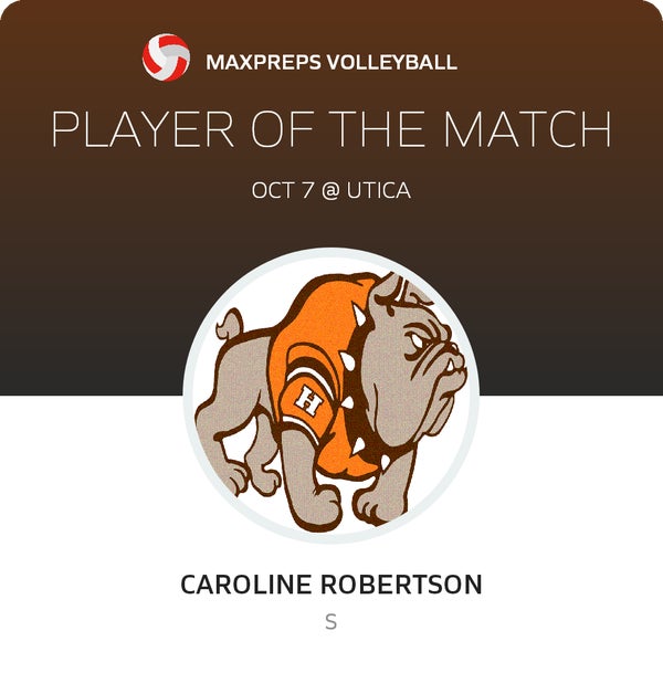 #8 Caroline Robertson Player of the Game badge