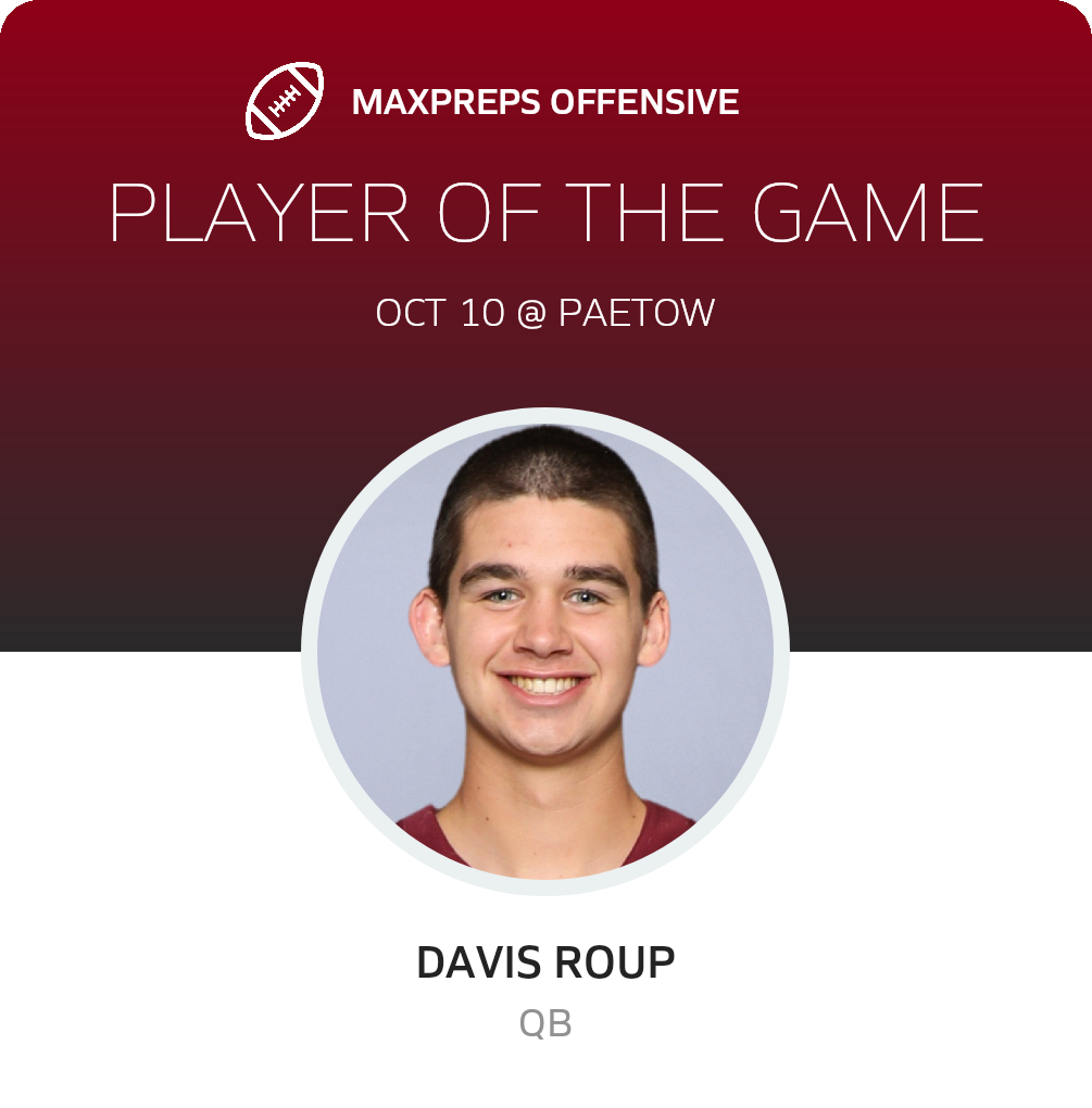 #15 Davis Roup Player of the Game badge