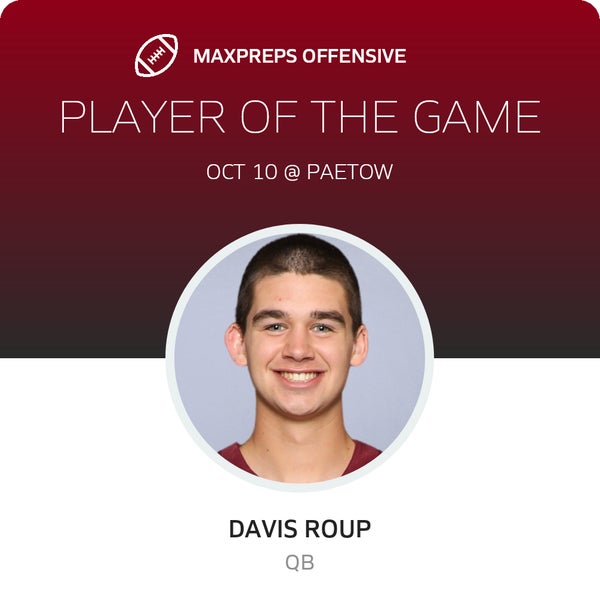 #15 Davis Roup Player of the Game badge