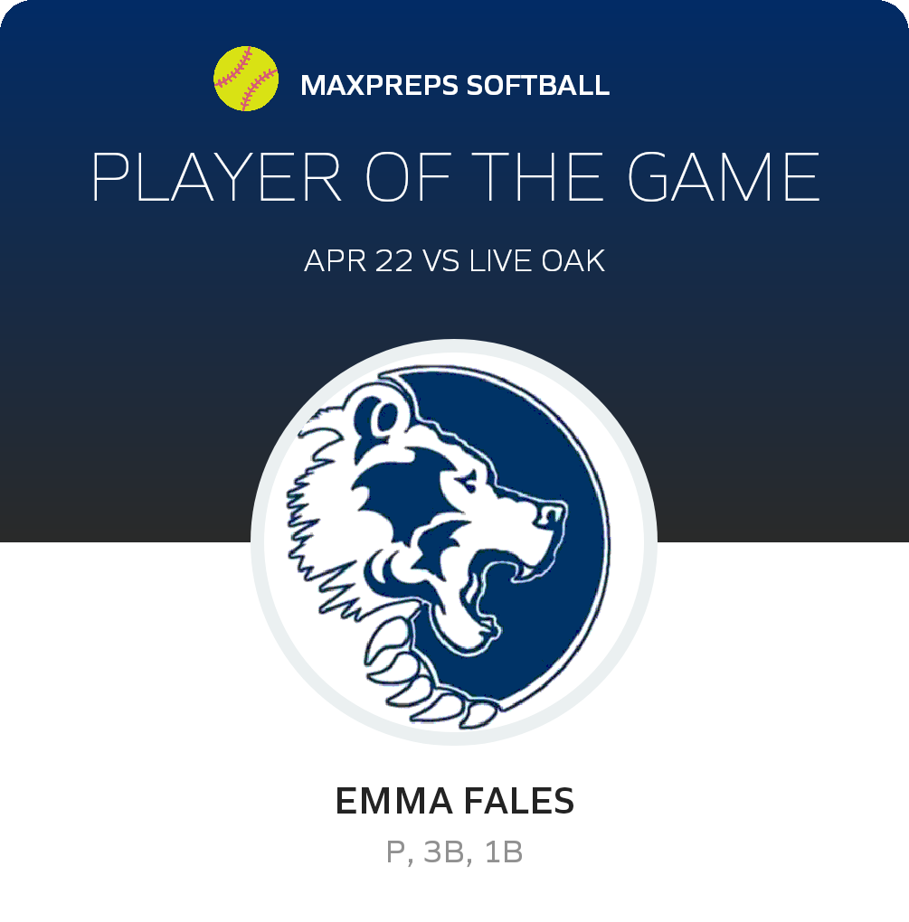 #14 Emma Fales Player of the Game badge