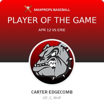 #4 Carter Edgecomb Player of the Game badge