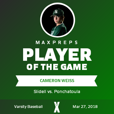 #33 Cameron Weiss Player of the Game badge