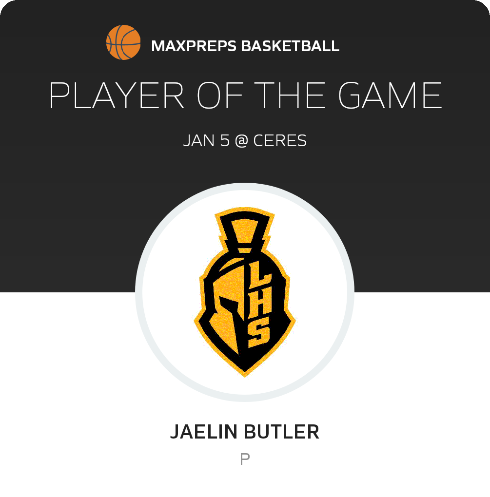 #33 Jaelin Butler Player of the Game badge