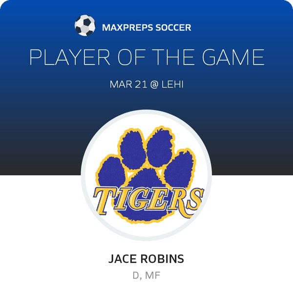 #6 Jace Robins Player of the Game badge