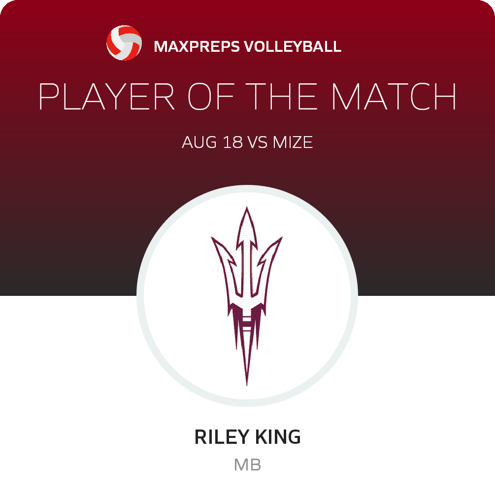 #10 Riley King Player of the Game badge