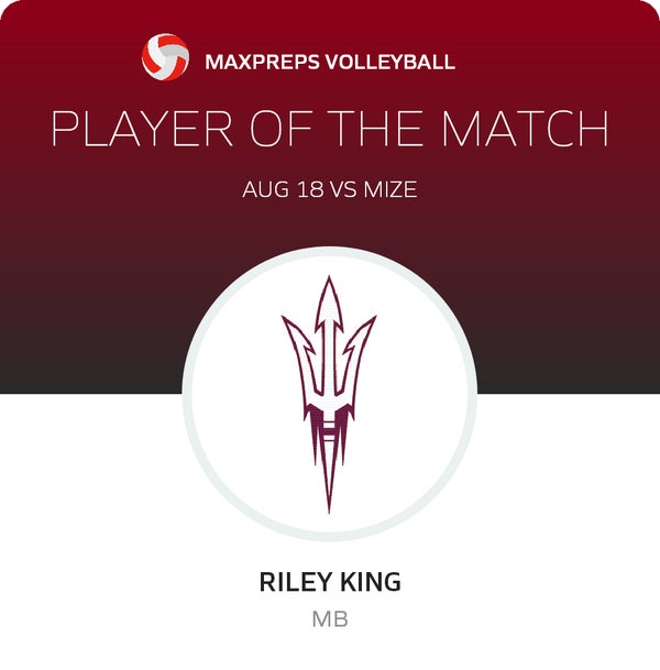 #10 Riley King Player of the Game badge